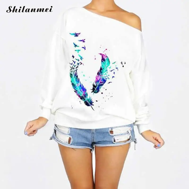 2017 осень-зима свитер с длинными рукавами Для женщин лиственным принтом пикантные