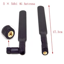 5 шт. 4G антенна всенаправленная 5dbi антенна SMA разъем 4 ГГц Антенна 17,3 см