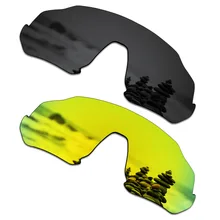 SmartVLT 2 шт. поляризационные солнцезащитные очки для женщин Замена оптические стёкла Oakley полета куртка маскирующий черный и 24 К золото