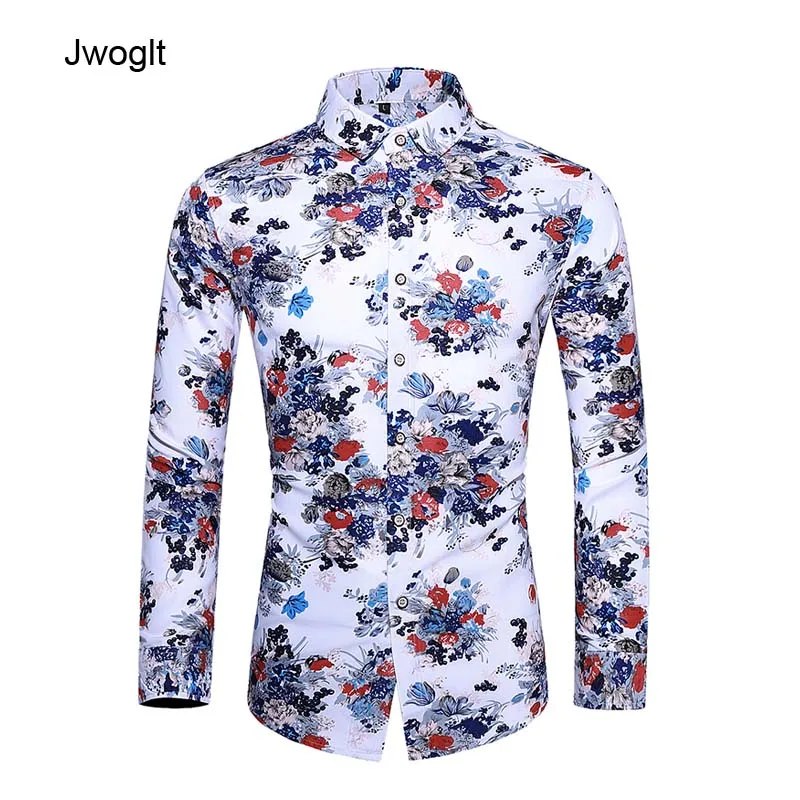 

45KG-120KG New Autumn Fashion Beautiful Floral Shirts Autumn Fashion Long Sleeve Button Casual Hawaiian Shirts 5XL 6XL 7XL