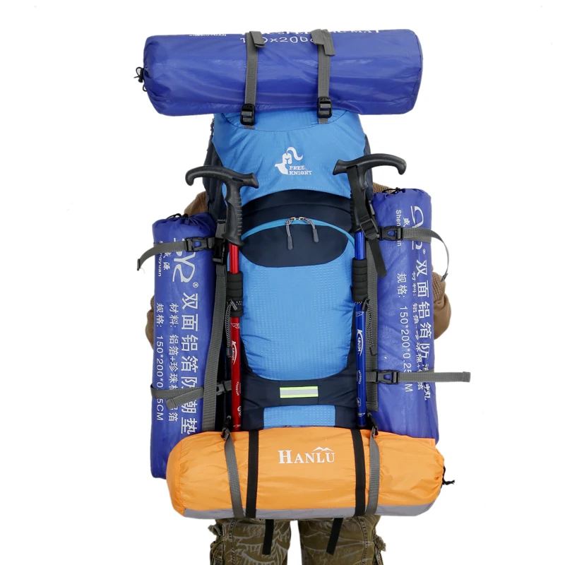 60L Large Capacity Mountain Camping Backpack Waterproof Outdoor Hiking Backpack With Rain Cover Breathable Sport Backpack (1)