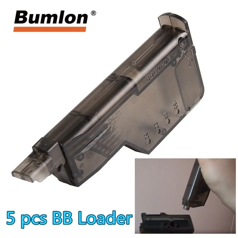 

BB Speed Loader 155 Rounds Paintball Loader Plastic Quick for Airsoft Hunting Accessory 5pcs/set HT37-0093