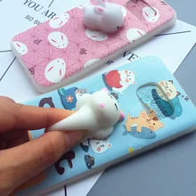 

Squishy Fundas Lazy Cat Kitten Rabbit Soft Silicone Phone Case Cover For Samsung Galaxy S6 S7 Edge S8Plus Protective Knead Coque