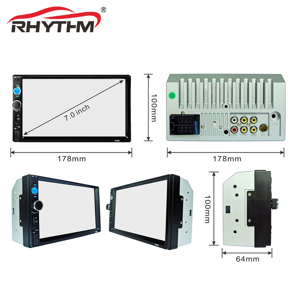7010B 2 Din Авторадио MP5 плеер " сенсорный экран радио стерео Мультимедиа Зеркало Ссылка/BT/FM/USB/AUX(без CD/DVD и gps) Универсальный