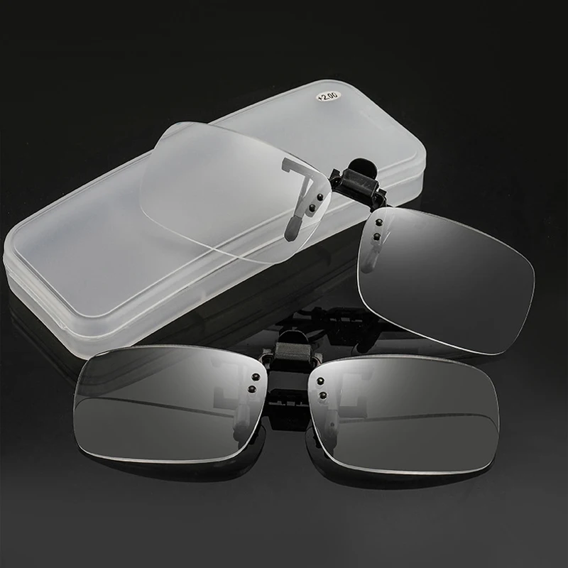 Iboode анти синий свет клип на очки для чтения флип бескаркасные пресбиопические очки при дальнозоркости с чехлом+ 1,0 до+ 3,0