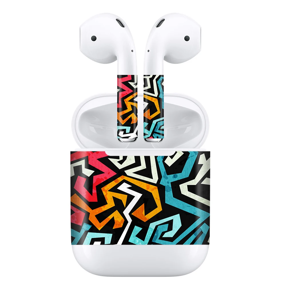 GOOYIYO-для Apple AirPods 1 2 DIY персональная наклейка наушники Проводная зарядная коробка 3M виниловая наклейка цветные аксессуары для кожи