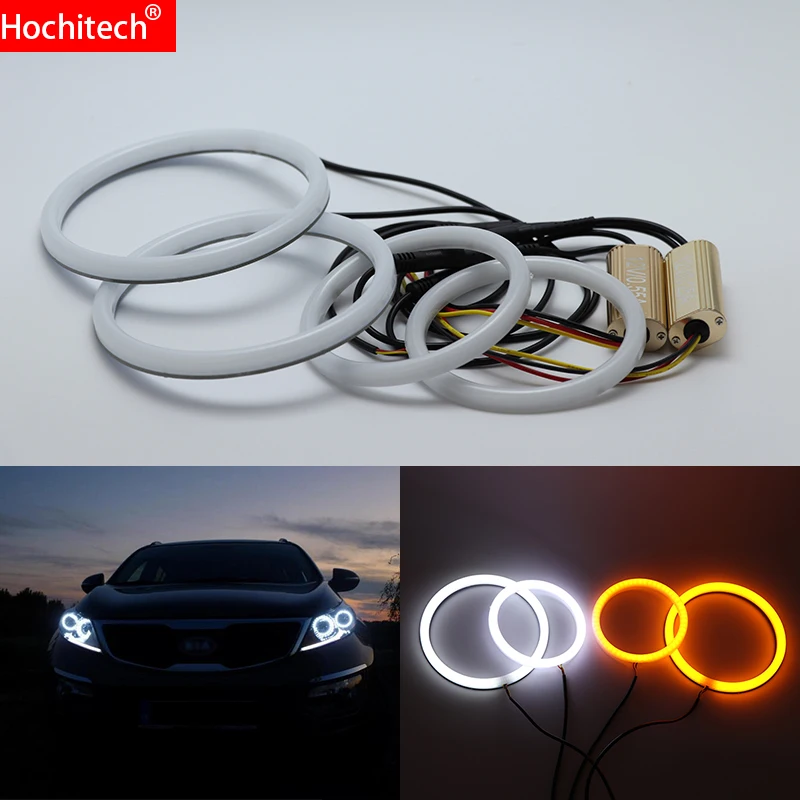 Для Kia Sportage 2011 2012 2013 2014 Белый и янтарный двухцветный хлопок комплект светодиодов