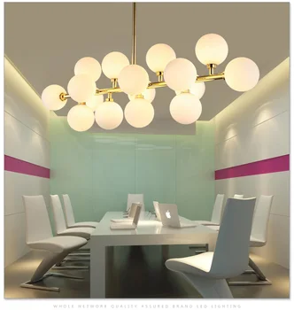 

Modern magic beans DNA Lustres pendant light Modo Nordic Art Deco led striplight glass hanging lighting fixtures