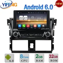 OCTA Core WiFi 4G Android 6.0 4 GB RAM 32 GB ROM DAB + FM aux USB DVD del coche reproductor multimedia Radios video para Toyota Yaris 2014 2015
