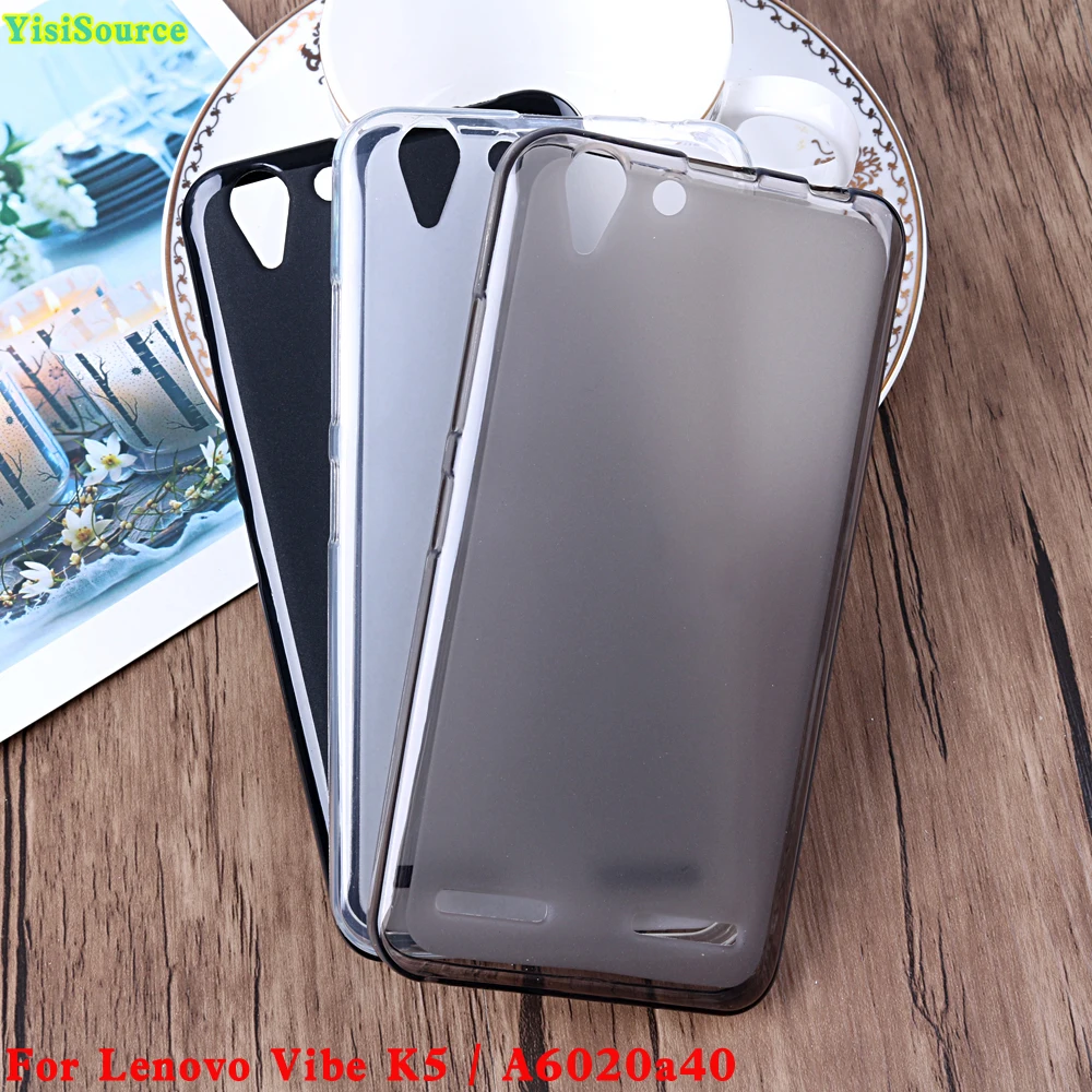 

YisiSource Case For Lenovo A6020a40 Case Cover Haft Matte TPU Soft Silicone Back Cover Phone Case For Lenovo Vibe K5 Fundas 5.0"