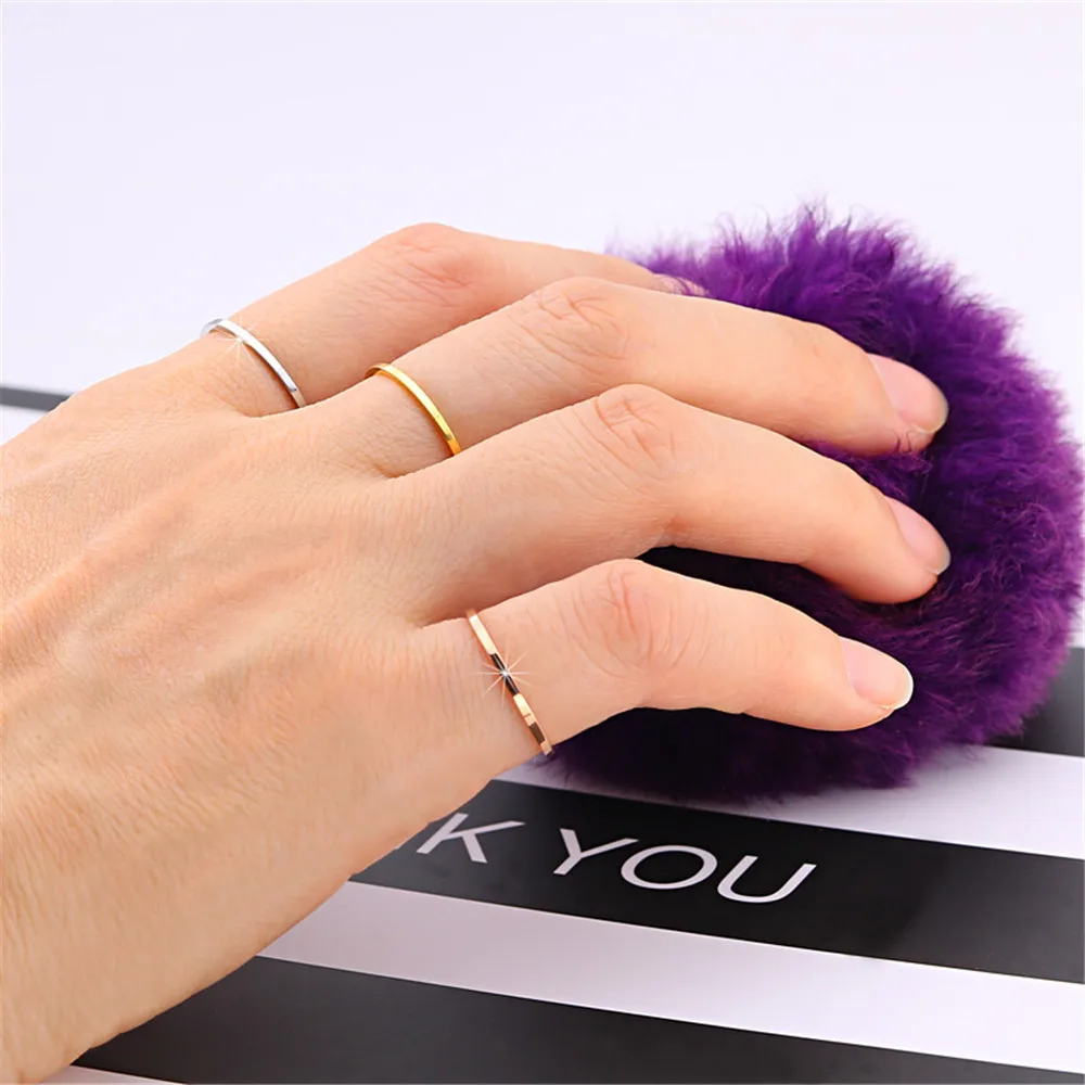 

Gold rings women men simple fashion jewellery silver rose gold love couple rings stainless steel jewelry women accessories gifts