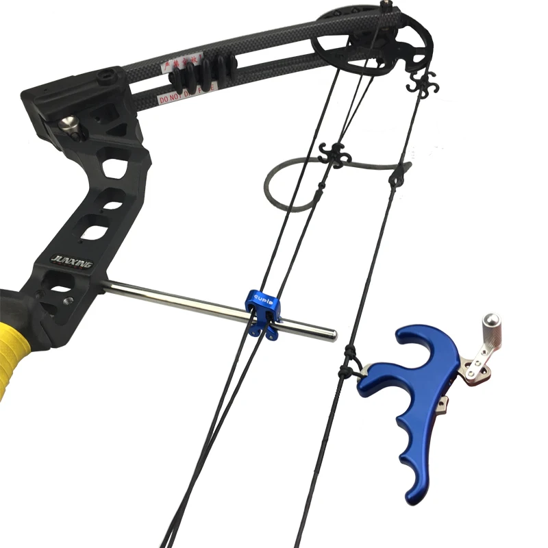 Archery 4Finger Compound Bow Release Aids Grip Aluminum Alloy Thumb