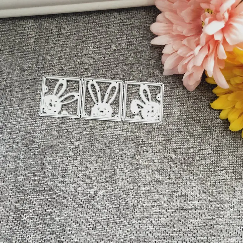 

New Rabbit Cute Metal Cutting Dies for Scrapbooking DIY Album Embossing Folder Paper Cards Maker Template Decor Stencils Craft