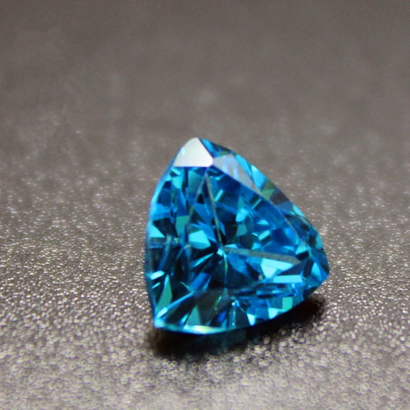 Joanlyn Аквамарин драгоценный камень Trilliant Cut Аквамарин драгоценный камень треугольный граненый драгоценный камень 6 размеров на выбор C62A