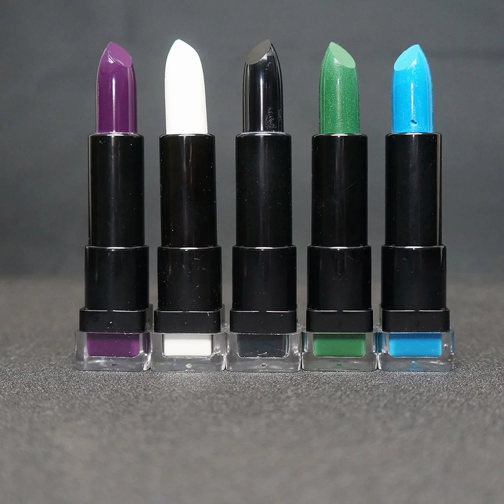 韓国化粧品防水口紅グリーンマット吸血鬼黒青白口紅スムースリップスティック長持ちリップメイク Lipstick Organizer Lipstick Jewelrymakeup Cloths Aliexpress