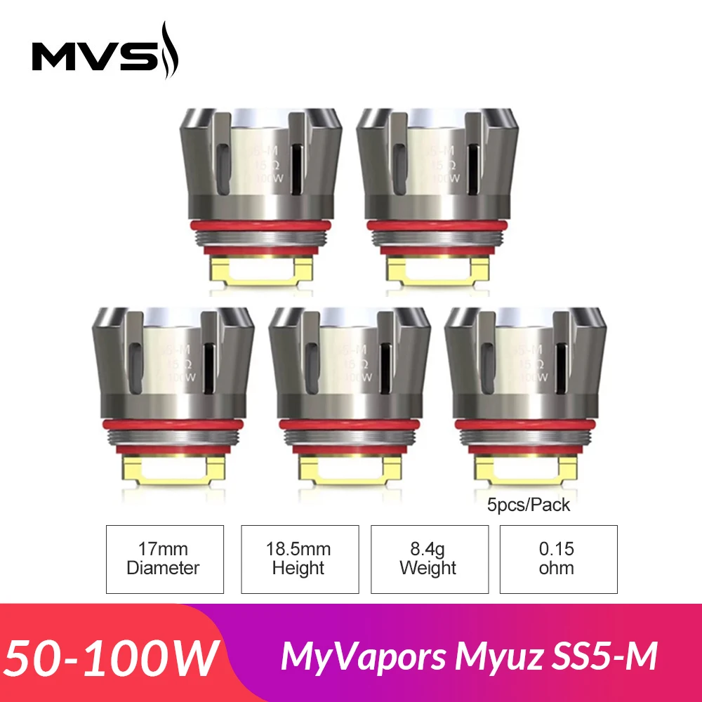 Оригинальный Myvapors Myuz SS5-M 0. 15 Ом/SS5-N 0 2 Ом катушка электронная сигарета Головка