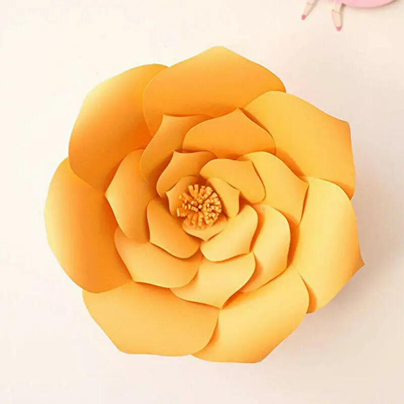 NEW Paper Flower Backdrop Wall Giant DIY Rose Flowers Wedding Party Decor 30 cm - Цвет: Оранжевый