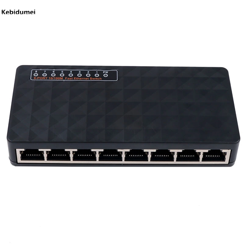 Сетевой коммутатор Swich 8 портов 10/100 Мбит/с LAN RJ45 концентратор быстрой Ethernet MDI