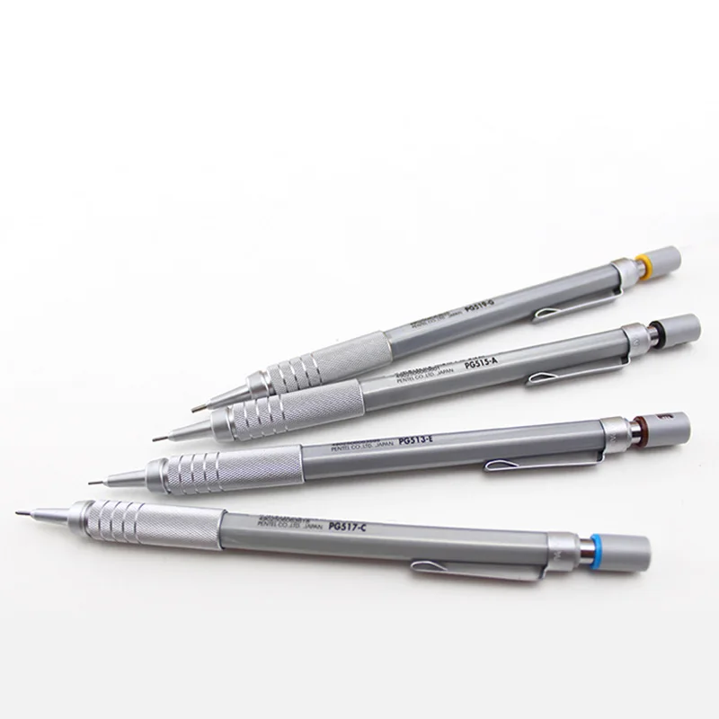 4 перьев комплект Pentel Graphgear 500 разработки карандаш механический карандаш 0,3 0,5 0,7 0,9 мм PG513 PG515 PG517 PG519