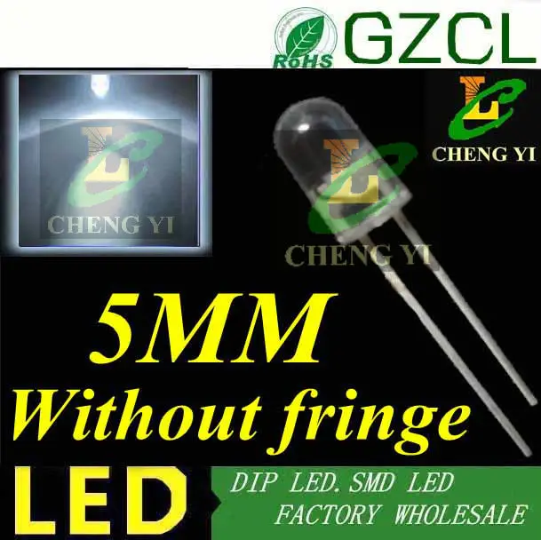 Желтый светодиодный лампы 5 мм светодиодный диода 585-595nm 2,0-2,2 В без бахромы светодиодный(CE& Рош