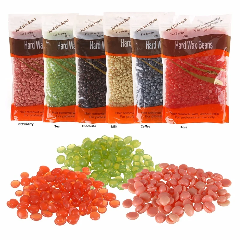 

10 colours No Strip Depilatory Hot Film Hard Wax Pellet Waxing Bikini Hair Removal Bean For Women & Men Removal Bean J73