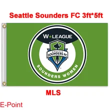 1 piece 144cm*96cm size MLS Seattle Sounders FC Flying flag B