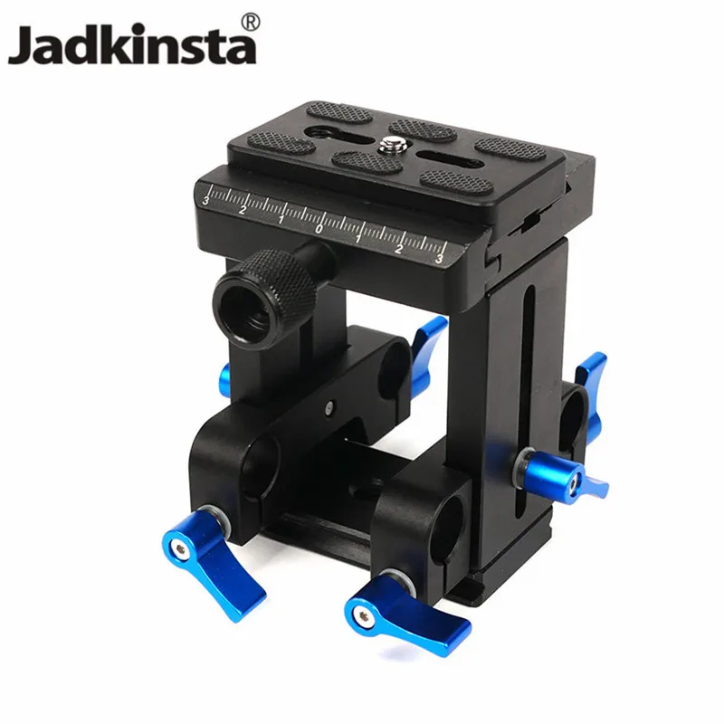 

Jadkinsta Universal Camera Quick Release Plate PU-60 15mm Rod Rig Rail System Clamp with 1/4 for Canon for Nikon 25mm Length Rod