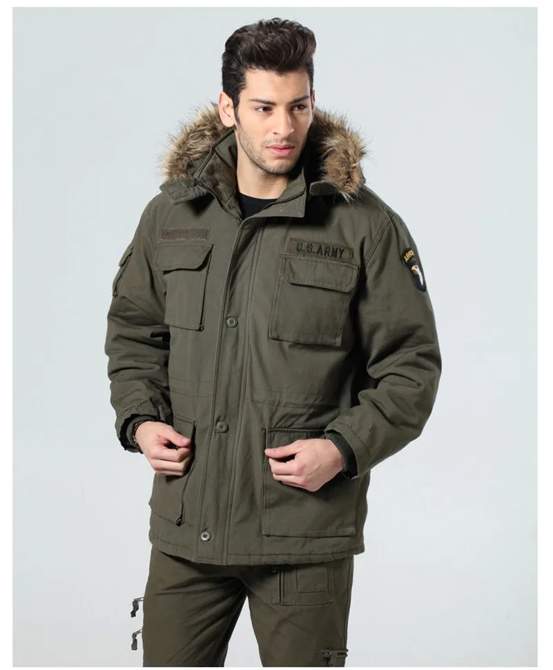 

Military Jackets Men 2018 Winter Outwear Windbreaker casual Thick Warm Down Coats Mens Parka Jaqueta Masculino Militar Jacket