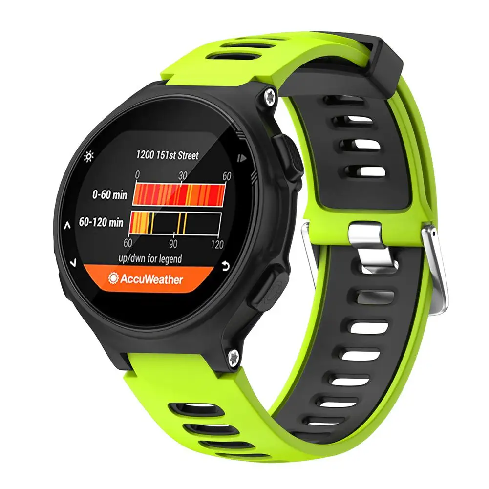 Силиконовый двухцветный удобный сменный ремешок для Garmin Forerunner 735XT 630 620 235 230 220