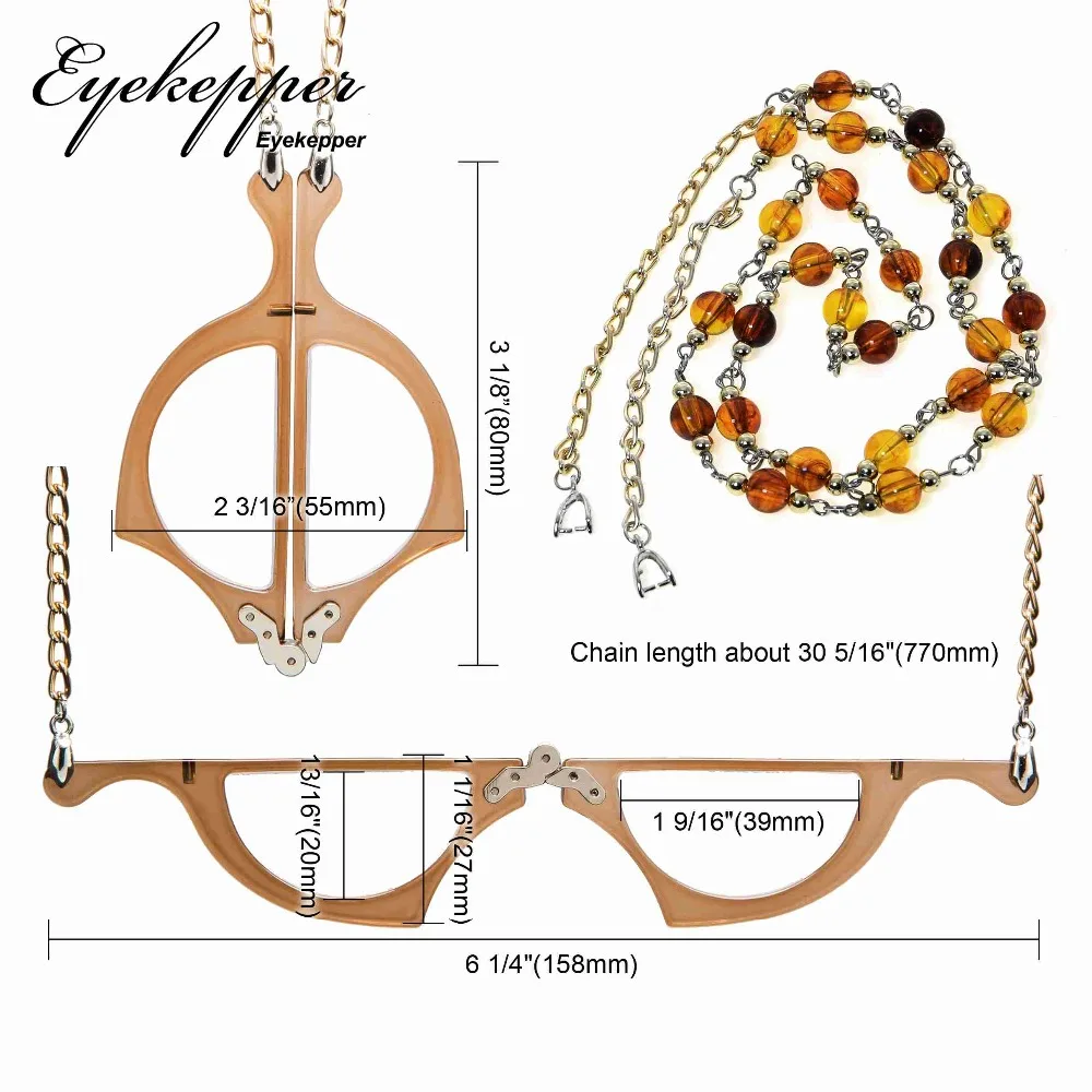 R153 окуляр мини складной чтения подвеска с очками колье с лупой