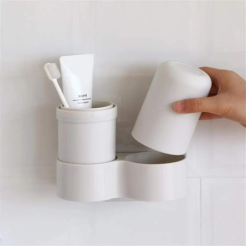 الحمام فرشاة أسنان حامل جدار شنقا غسل كوب كأس فرشاة الأسنان حامل السفر فرشاة الأسنان و معجون الأسنان تخزين مربع