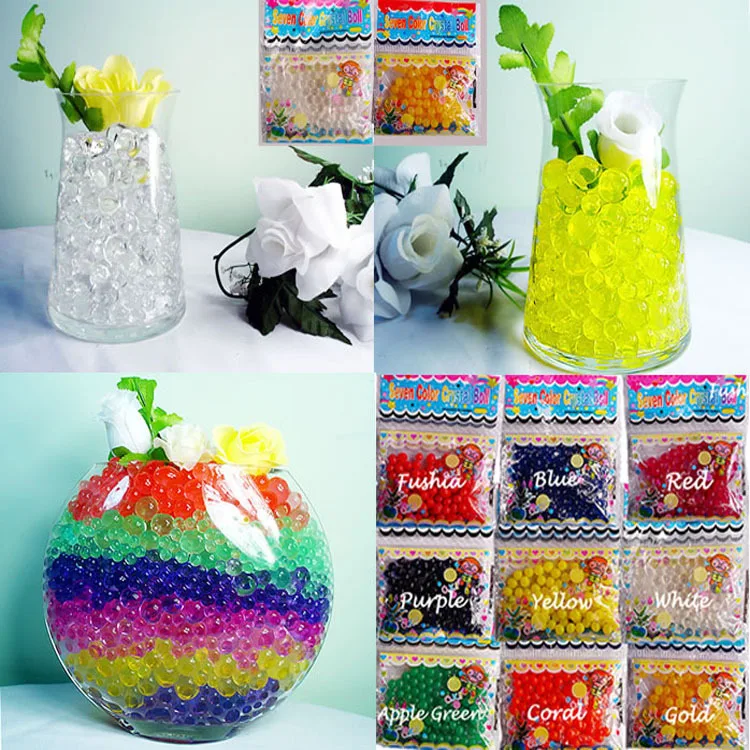 170Pcs Crystal Mud Hydrogel Crystal Soil Outdoor Water Beads Vase Soil plant bonsai flowers potted Grow Magic Balls Kid's Toy