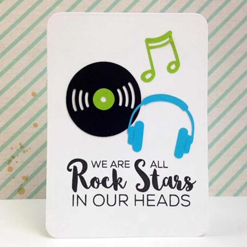 Music Makers 7pcs Metal Cutting Dies Set For DIY Scrapbooking Photo Album Embossing Card Crafts