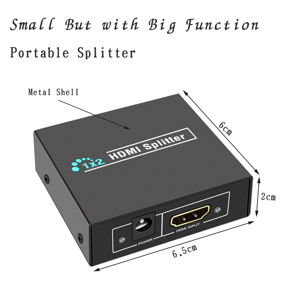 Perlinta HDMI сплиттер, 1080P 1 вход 2 выхода HDMI сплиттер коробка, 1 HDMI устройство 2 HDMI монитор адаптер для HDTV обмена