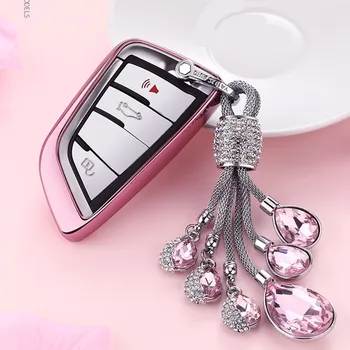 

Car styling 5 Colors Remote Smart TPU Car Key Case Cover For BMW 1 2 5 7 Series 218i F48 X1 X3 X4 X5 X6 F15 540 740 Best Gift
