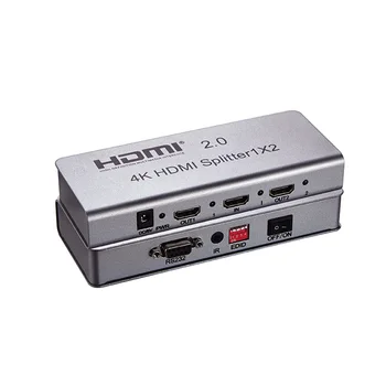 

PUZHIJIE 1x2 HDMI2.0 Splitter Ultra HD 4K2K@60Hz HDR HDMI 2.0 HDCP 2.2 Full HD 3D 1080P 18Gbps HDMI splitter switcher