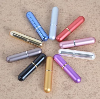 

500pcs 6ml Refillable Mini Perfume Glass Bottle Traveler Aluminum Spray Atomizer Travel Perfum Spray Bottle