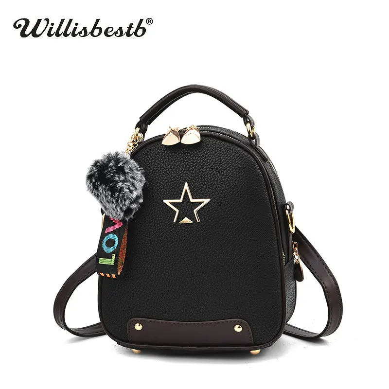 

New Autumn Women Backpack Girls Leather School Bags Softback 2018 Lady Casual College Daypacks Mochila Black Female Backpacks