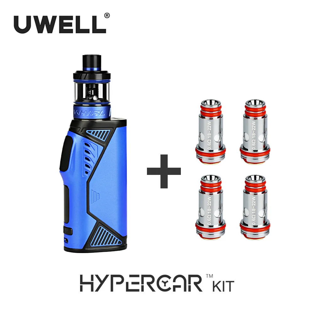 UWELL Hypercar Kit & 4Pcs/Pack Whirl Tank Coil Set 5-80W 18650 Battery Or USB Charging 2018 New Arrival E-cigarette Vape Kit UWELL Hypercar Kit & 4Pcs/Pack Whirl Tank Coil Set 5-80W 18650 Battery Or USB Charging 2018 New Arrival E-cigarette Vape Kit