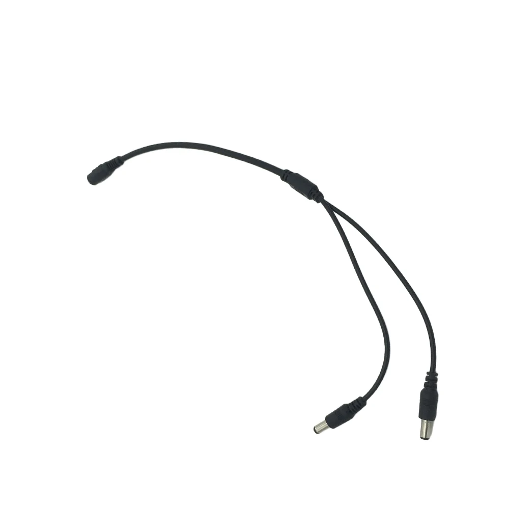 

Power cord connector one into two point two control lines DC 1 trailer 2 cable 5.5 x 2.1mm female male waterproof dc power jack