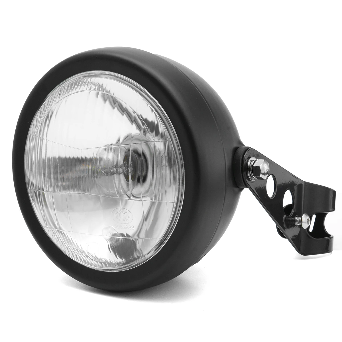 6," 12 V мотоцикл ретро-Фара Hi/ближнего света матовый черный Кронштейн для Harley GN125 кафе гонщик для Honda