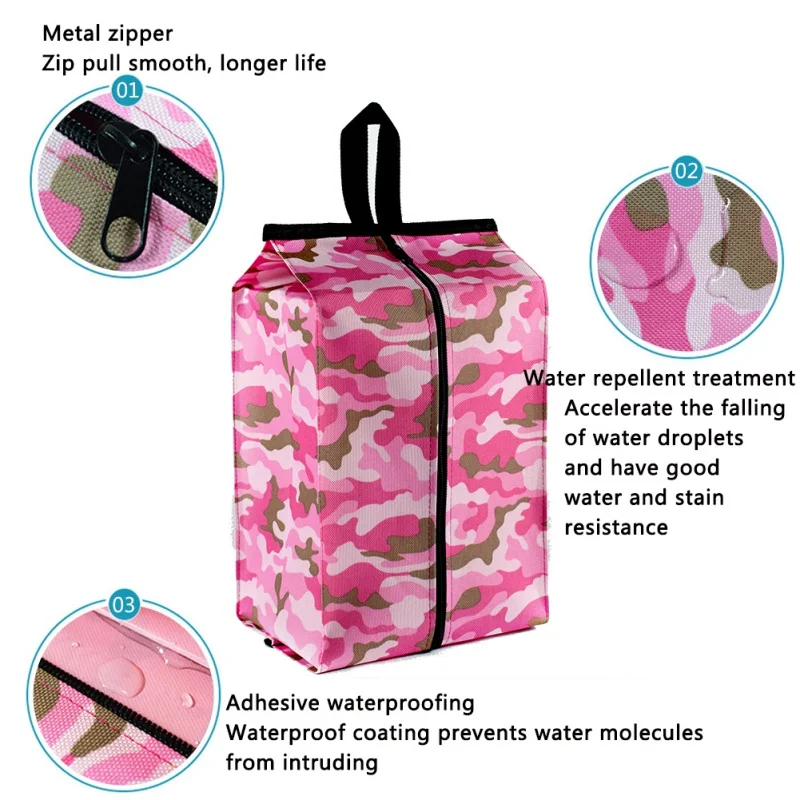 Органайзер с цветочным принтом, дорожная сумка для обуви на молнии, водонепроницаемые женские сумки для хранения, складные туалетные принадлежности, косметичка, сумка для хранения обуви