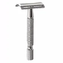 Высокое качество, Мужская Ручная бритва, Классическая, старомодная, двусторонняя, ручная бритва, металлические инструменты для бритья, для дома