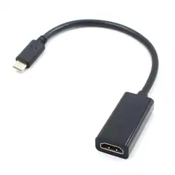 Топ предложения Тип usb C женщин HDMI HDTV Кабель-адаптер для samsung Galaxy S8 S8 + Macbook черный