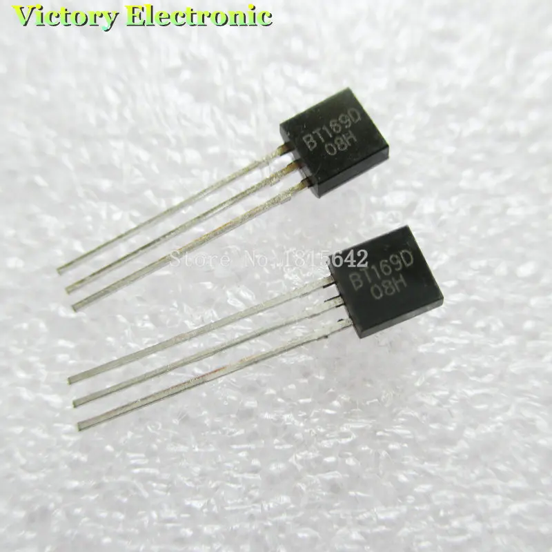 

50PCS/LOT BT169D BT169 TO-92 Triacs Thyristor SCR 400V 9A 3-Pin SPT New