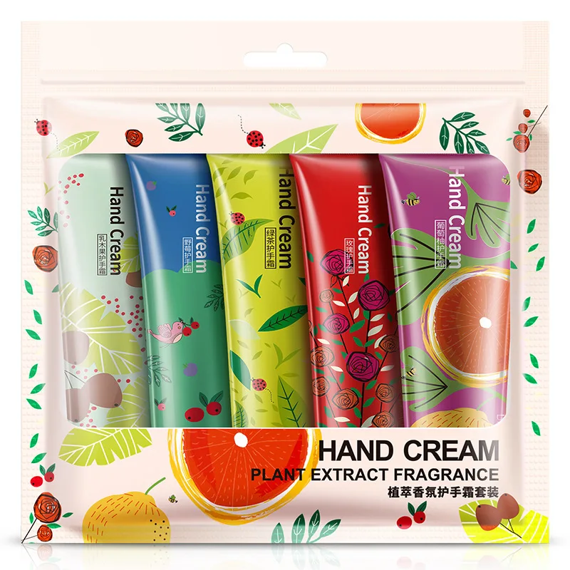 

5PCS BIOAQUA Hand Cream Sets Plants Fragrance Perfume Moisturizer Nourishing Anti Chapping Anti Age Handcreme Skin Hand Lotion