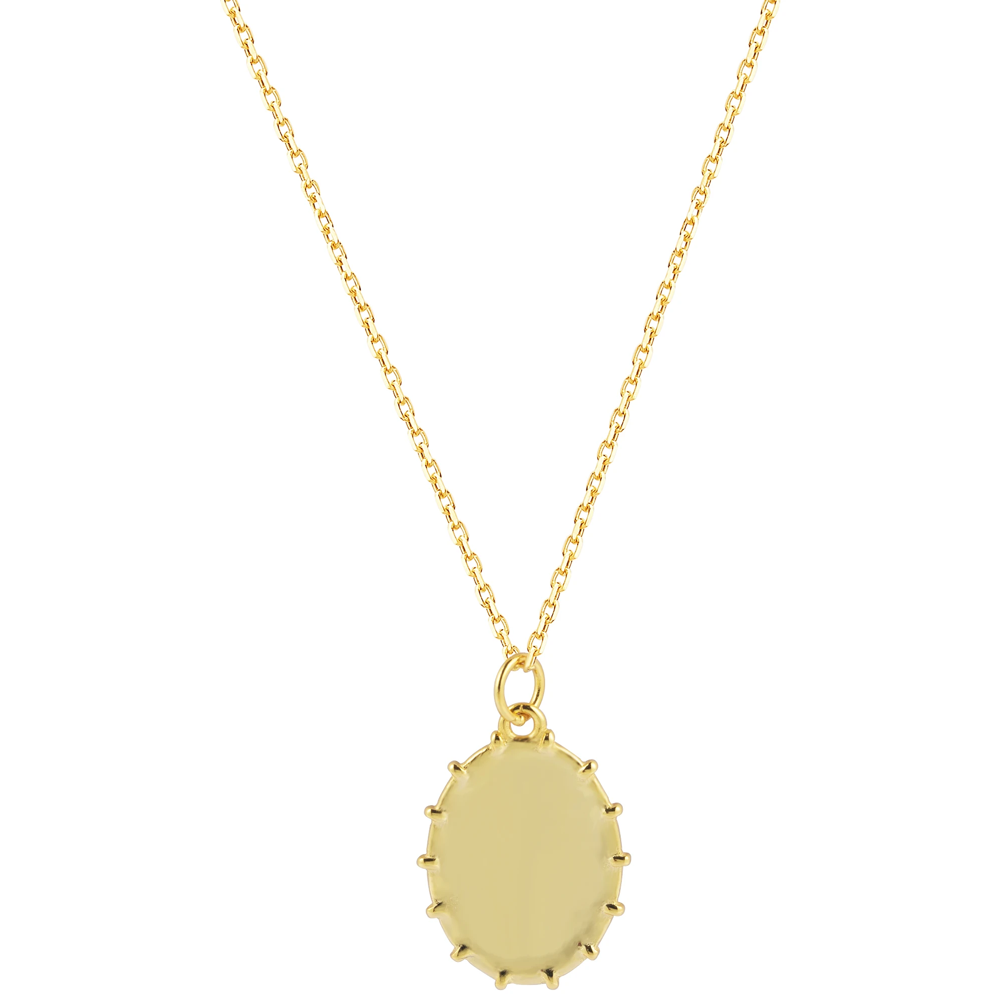 

Party Ellipse Marginal Spiny 925 Sterling Silver Necklace
