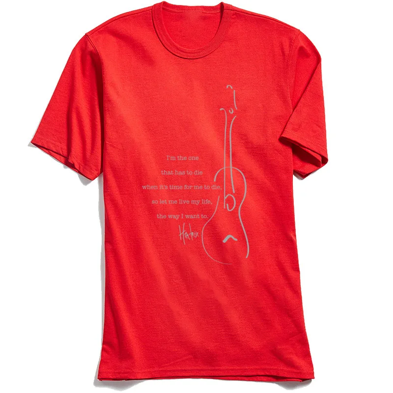  Men T Shirts Hendrix quotes Comics Tops T Shirt 100% Cotton Crewneck Short Sleeve Normal Tops Shirts Labor Day Hendrix quotes red