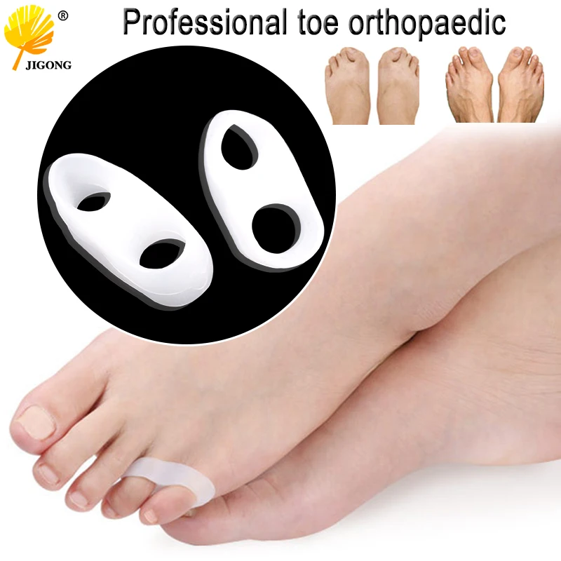 

1Pair=2pcs Silicone Little Toe Finger Straightener Hallux Valgus Bunion Corrector Foot Health Care Product smrp