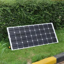 Panneaux Solaire 12v 100W Monocrystalline Solar Battery Charger Solar Kit Bracket Solar Home System Motorhome Caravan Car LED